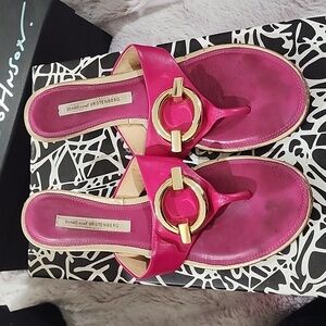 Diane von Furstenberg sandals magenta used good condition size 8M